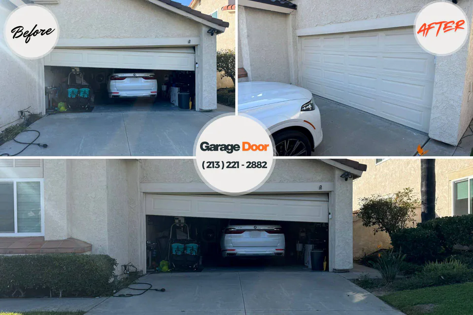 Before and after: garage door company Greensboro, MD